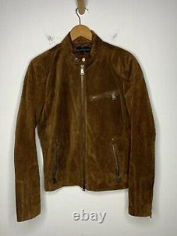 Ralph Lauren Black Label Jacket RRL Cafe Racer Grand Prix Turbo Leather Polo VTG