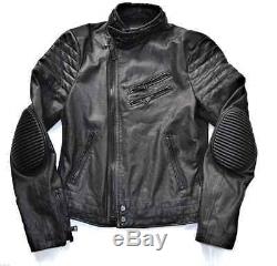 Ralph Lauren Black Label Mens Leather Motorcycle Jacket Grand Prix Size L $2,999