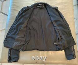 Ralph Lauren Black Label Mens Thick Cotton Rugged Moto Biker Jacket Small $795