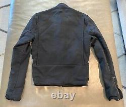 Ralph Lauren Black Label Mens Thick Cotton Rugged Moto Biker Jacket Small $795