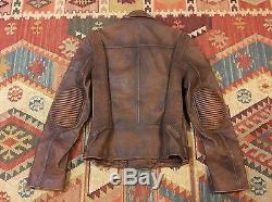 Ralph Lauren Black Label Motorcycle Cafe Racer Moto Leather Jacket M $2695 RRL