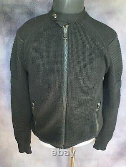 Ralph Lauren Black Label Rlbl Knit Motorcycle Jacket Biker Large