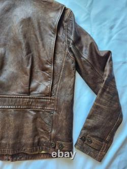 Ralph Lauren Men's Leather Jacket Dark Brown Small