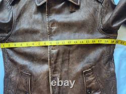 Ralph Lauren Men's Leather Jacket Dark Brown Small