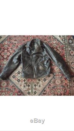 Ralph Lauren Rrl Leather Motorcycle Jacket Size Small