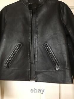 Ralph Lauren black label bonded lamb skin womens jacket size 10
