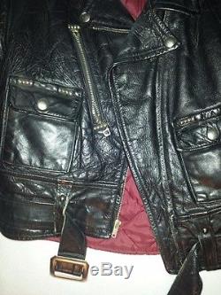 Rare 1940's Harley Davidson Queen Cycle Steerhide Leather Jacket