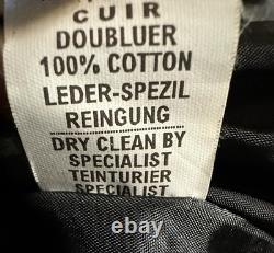 Rare #7 exiT Custom Black Leather Motorcycle Jacket Size Small/Med Vintage