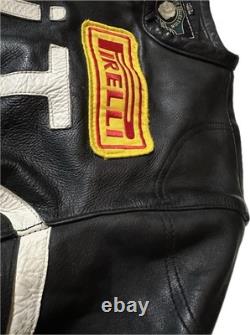 Rare #7 exiT Custom Black Leather Motorcycle Jacket Size Small/Med Vintage Rare #7 exiT Custom Black Leather Motorcycle Jacket Size Small/Med Vintage