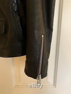 Rare All Saints Maya Leather Jacket (Black) Size M