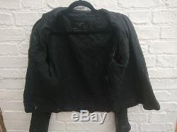 Rare All Saints Walker Black Leather Biker Jacket Size UK 10