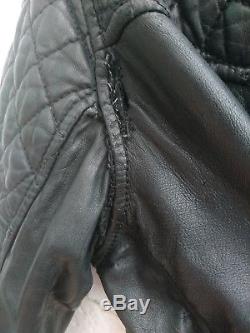 Rare All Saints Walker Black Leather Biker Jacket Size UK 10
