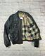 Rare BURBERRY M Heavy Luxury Leather Tactical Moto/Biker A-2 Bomber Jacket