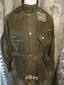 Rare Barbour Steve McQueen Rexton Wax Jacket, Size 44, Olive Sold Out Everywhere
