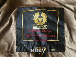Rare Belstaff Centaur Panther Size 46 Leather Darkbrown Jacket Gold