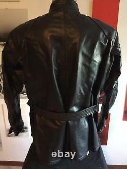 Rare Belstaff Panther Leather Jacket Italian Size L XL Black