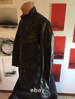 Rare Belstaff Panther Leather Jacket Italian Size L XL Black