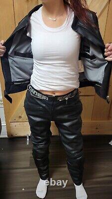 Rare Dainese BMW Racing Motorcycle Women's Italian Leather Jacket Pants Small