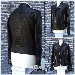 Rare & Great Balmain SS13 Lamb Double Zipper Leather Motorcycle Jacket