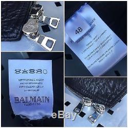 Rare & Great Balmain SS13 Lamb Double Zipper Leather Motorcycle Jacket