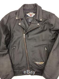 Rare Harley Davidson Road Hog Leather Jacket Men's Large Black