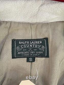 Rare Polo Country Ralph Lauren S 1990s Leather RRL Biker/Motorcycle Jacket