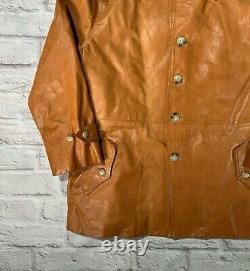 Rare Polo Ralph Lauren M/L 1990s USA Made RRL Tan Leather Jacket