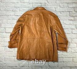 Rare Polo Ralph Lauren M/L 1990s USA Made RRL Tan Leather Jacket