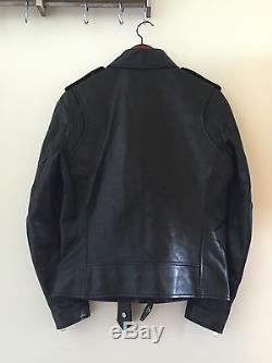 Rare Saint Laurent Leather Biker Jacket Size 48