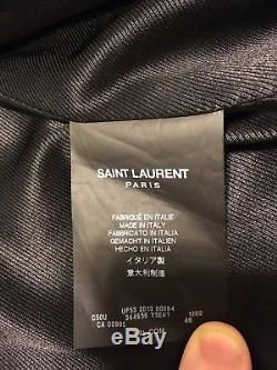 Rare Saint Laurent Paris Multi Zip Leather Biker Jacket 46 Ss14 Hedi Slimane