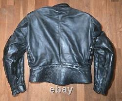 Rare VTG VANSON Leather Motorcycle Armored Black JACKET size 42 & PANTS size 32