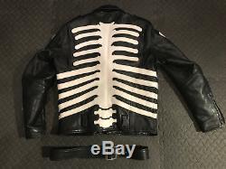 Rare Vanson Bones Motorcycle Leather Jacket Men's Size 42 Medium Large Vintage