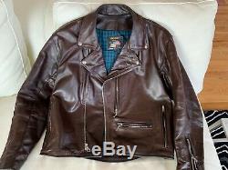 Rare Vanson horsehide leather jacket 40 42 motorcycle biker perfecto riding USA