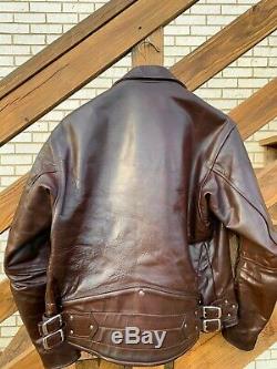 Rare Vanson horsehide leather jacket 40 42 motorcycle biker perfecto riding USA