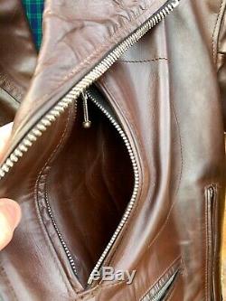 Rare Vanson horsehide leather jacket 40 42 motorcycle biker perfecto riding USA