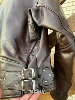 Rare Vanson horsehide leather jacket 40 42 motorcycle biker perfecto riding USA