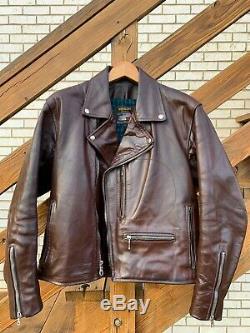 Rare Vanson horsehide leather jacket 40 42 motorcycle biker perfecto riding USA