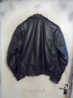Rare Vintage 1980's Aero Steerhide Biker Leather Motorcycle Jacket Size 42