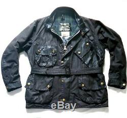 Rare Vintage Barbour Beacon Steve Mcqueen Style Wax Jacket Motorcycle Icon