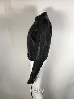 Rare Vtg Jean Paul Gaultier Black Leather Jacket L