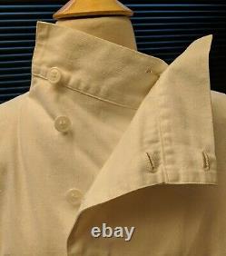 Rare Vtg Yohji Yamamoto Broad Shldr Wasp Waist Avant Garde Cotton Fencing Jacket