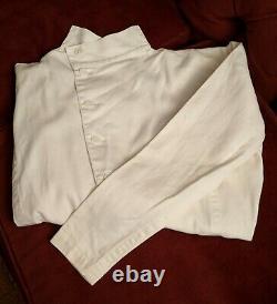 Rare Vtg Yohji Yamamoto Broad Shldr Wasp Waist Avant Garde Cotton Fencing Jacket