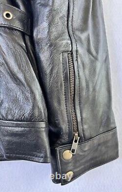 Real Leather Resident Evil 6 Leon Kennedy Biker Jacket Men's Large