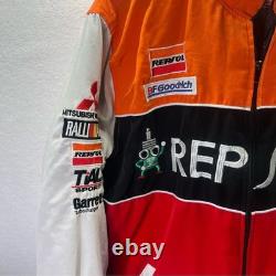 Repsol Vintage RalliArt Mitsubishi Evo Racing Team Jacket Mens L/XL JDM tuner