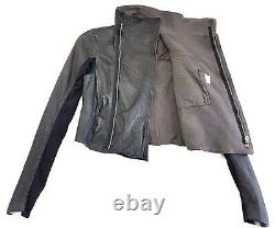 Rick Owens Classic Lambskin Black Leather Biker Jacket Size IT 42 / US 8 Womens