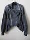 Rick Owens Gray Corduroy Drkshdw Cold Dyed Convertible Biker Jacket S