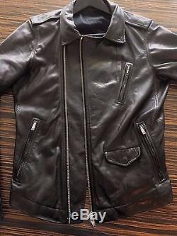 Rick Owens Mens Black Leather Stooges Biker Motorcycle Jacket Original Tags M 48