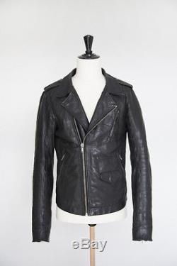 Rick Owens black Stooges leather jacket / perfecto