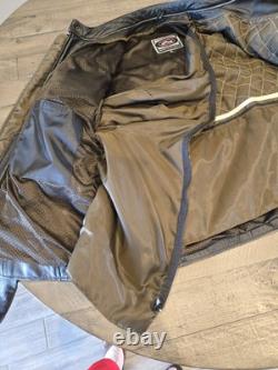 River Road Brown Motorcycle Jacket Men's Distressed Buffalo Leather lined