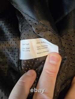 River Road Brown Motorcycle Jacket Men's Distressed Buffalo Leather lined
